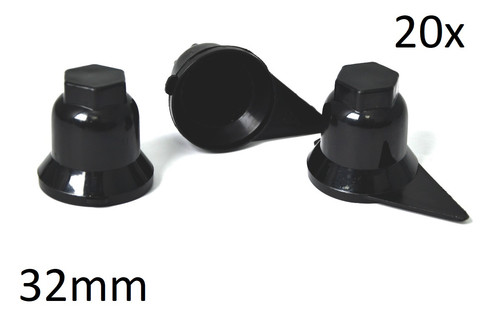 20x 32mm schwarz - 20x,