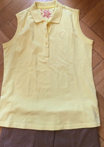 Gelbes golfshirt ohne - ohne, Ärmel
