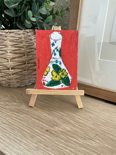 Aceo original abstrakt öl - aceo,