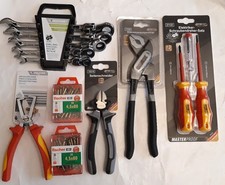 WERKZEUG Konvolut NEU GABEL-RINGSCHLÜSSEL MIT RATSCHE, ZANGEN, SCHRAUBEN usw. 