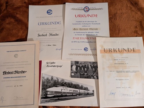 Ddr urkunden auszeichnungen - ddr,