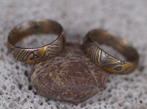 Trauringe mokume gane gold - trauringe,