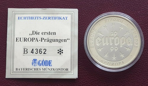 Europa fahne 1999 medaille - fahne,