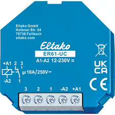Eltako 61001601 Schaltrelais ER61-UC 1, Wechsler Einbaumontage
