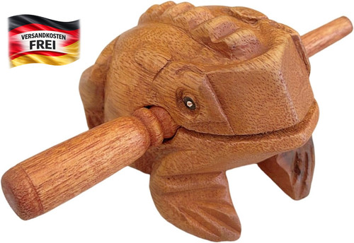Handgeschnitzter holzfrosch - handgeschnitzter,