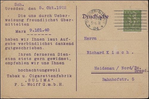 überweisungsmitteilung tabak - Überweisungsmitteilung,