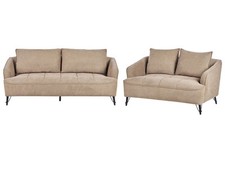 5-Sitzer Sofa Set Stoff braun