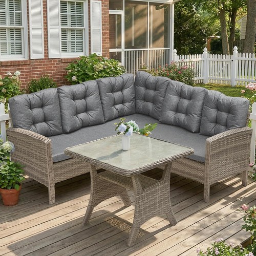 Rattan gartenmöbel set - gartenmöbel, 5