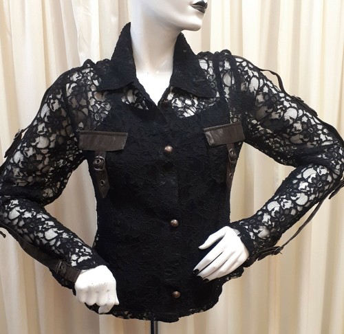 Aderlass tongue blouse - blouse, lace