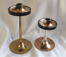 Vintage Kerzenleuchter Kerzenhalter versilbert Mid Century 2 Stück 15 cm & 10 cm