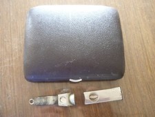 Zigarrenetui Hartschale innen gefüttert Rarität + 2 Zigarrenabschneider RARITÄT