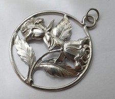 Anhänger zwei Rosen 800 Silber Vintage 70er pendant silver