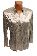 Murek Bluse M 40 Satinbluse langarm Hemdbluse Damenhemd Kragen Satin tailliert