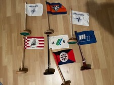 7 Tischflaggen Wimpel Flaggen verschiedener Reedereien International