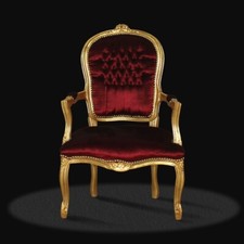 Barockstuhl Salonstuhl Rot