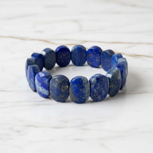 Lapislazuli facettenarmband - lapislazuli,