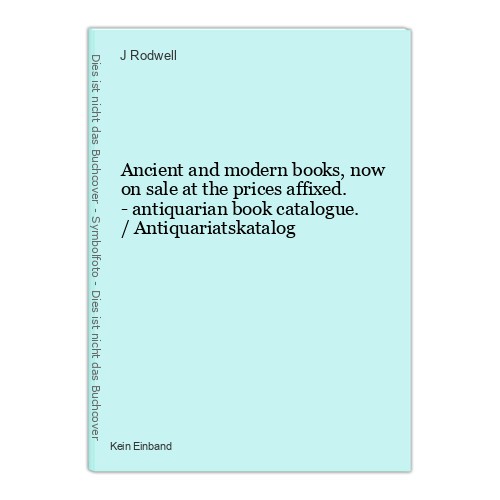 Ancient and modern - books,, now