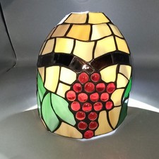Exklusive Tiffany Wandleuchte / Wandlampe – Buntglas Mosaik – Traubenmotiv – E14
