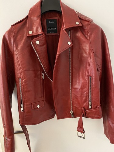 Bershka biker jacke rot neu - bershka,
