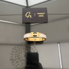 Hermès Armband weiß und gold