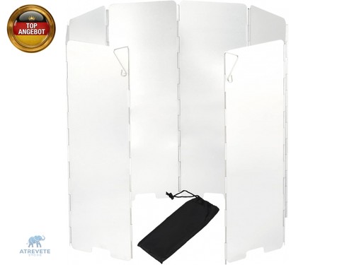 Faltbar aluminium windschutz - aluminium,