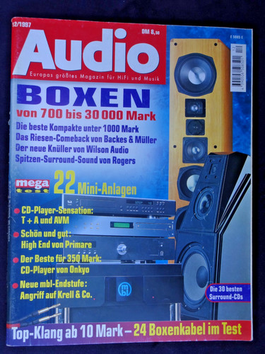 Audio a cd - 12/97,t+a,