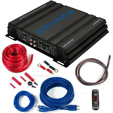 Crunch GPX-500.2 500 WATT 2-Kanal Verstärker + 10mm² Anschlusskit Kabelset