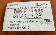Tokio - Bahn U-Bahn Ticket