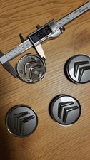 Felgenkappen original Citröen Citroen 51mm Anthrazit Metallic / Chrom - 4 Stück