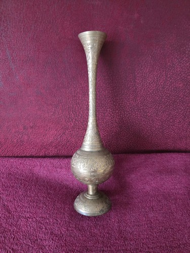 Messingvase indien handarbeit - messingvase,