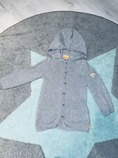 Steiff long cardigan graue Feinstrick Kapuzenstrickjacke Gr.98/ 3Y NP 79€ Jacke