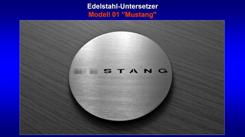 Edelstahl untersetzer mustang - edelstahl,