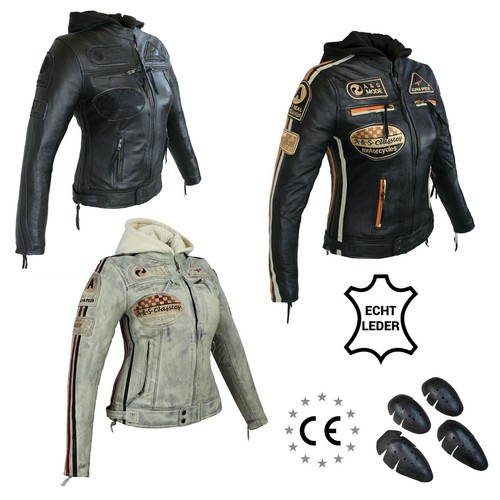 Damen motorrad lederjacke - motorrad,