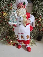 Clayre & Eef Deko Weihnachtsmann Koch Cookies Nikolaus Weihnachten 14x10x28cm