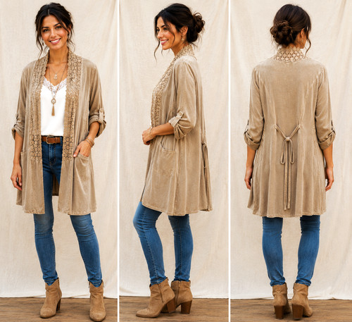 Spitzenmantel kimono liberty - spitzenmantel,