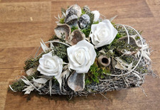 Herz, Grabgesteck, Rosen