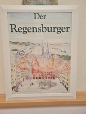 Wandbild Regensburg Kundstdruck Poster gerahmt Regensburg und die weite Welt