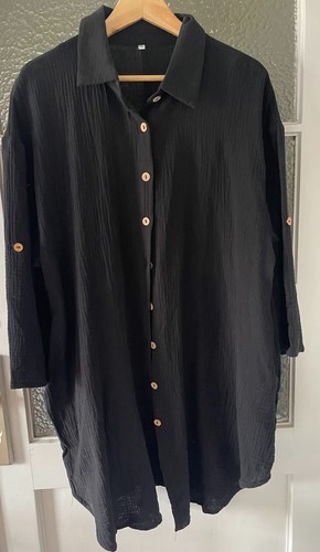 Neu schwarze longbluse 100 - schwarze, 100%