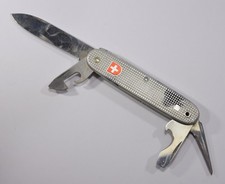 Wenger Taschenmesser 1988 Soldat Alox Silver Klappmesser Metallgriff Victorinox