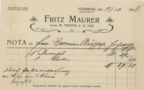 Rechnung fritz maurer - fritz,