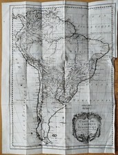 Südamerika Große Karte - Original Kupferstich Bellin - 1750