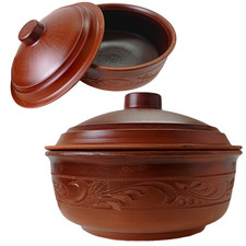 Keramiktopf aus rotem Lehm