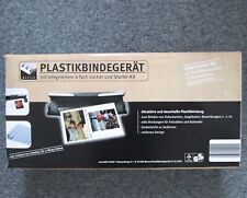 Office PLASTIKBINDEGERÄT  inkl. Starter-Kit intergrierter 4-fach-Locher OVP NEU