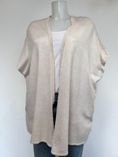 Bonita Poncho  Gr. S/M Oberteil  Damen Feinstrick beige natur