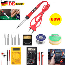 80W Lötkolben Set Lötstation Einstellbarer Temperatur Lötset Soldering Iron Kit