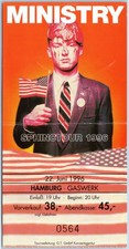Ministry Ticket 1996 - Sphinc Tour - Hamburg Gaswerk - Konzert Karte Vintage