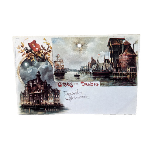 Postkarte reprint danzig - postkarte,