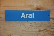Altes Emailschild ARAL Tankstelle,Benzin,Oldtimer,Garage,Kraftstoff,Diesel,Retro