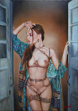 VICTOR FOMYN - ORIGINAL GEMÄLDE - AKT - EROTIK - "SATISFACTION" - REALISMUS