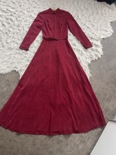 Tesettür Abendkleid Abiye hijab Langarm maxikleid samt gr. xs 34